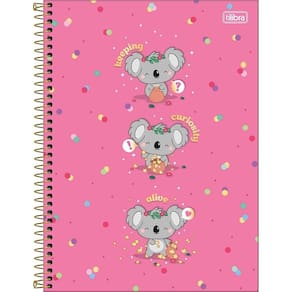 Caderno Universitário Mellow Tilibra Capa Dura Espiral - 10 Matéria 160 Folhas Rosa