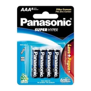 Pilha Comum Aaa Palito Panasonic Sm-8 R03ual-l8p6 [f108]