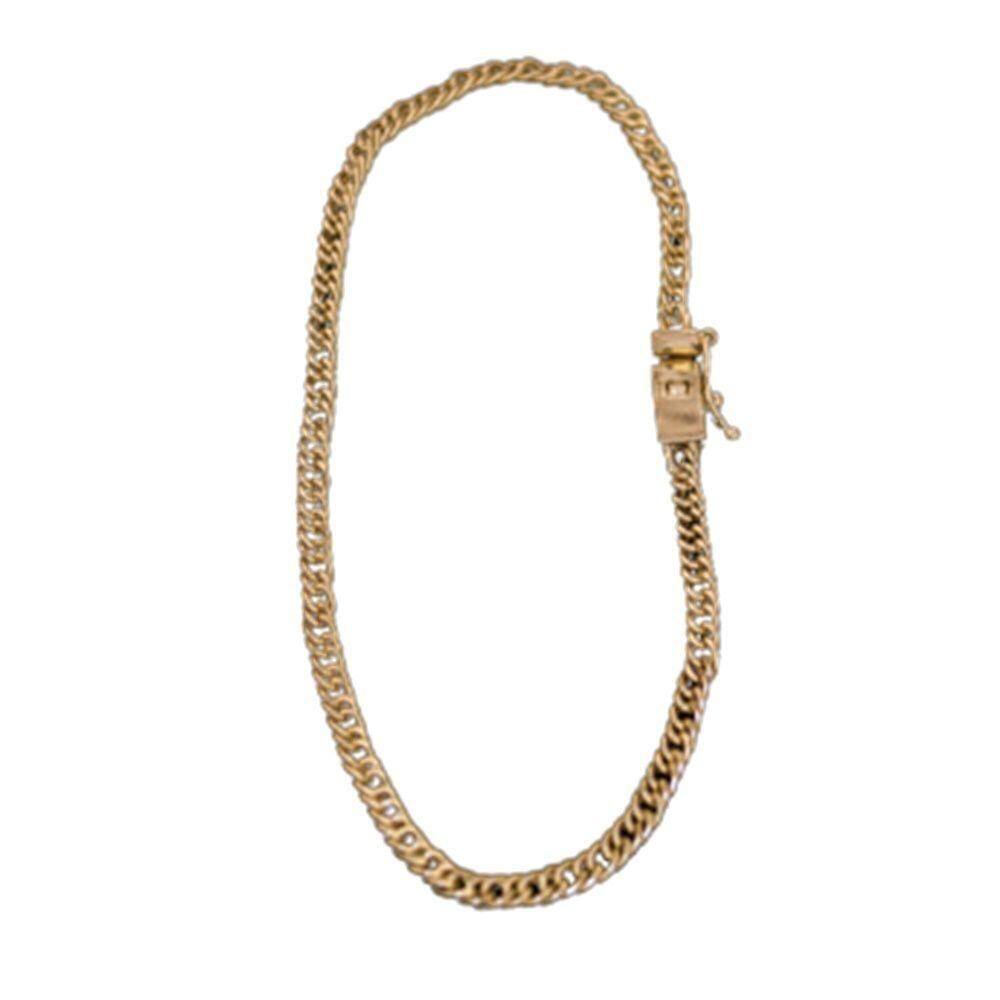Pulseira Grumet Duplo Fecho Gaveta Lateral 3mm Moeda Antiga. - Produto Queridinho!