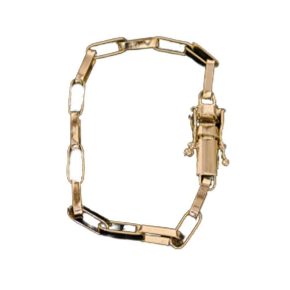 Pulseira Tijolinho Fecho Duplo 4mm Moeda Antiga. - Qualidade Garantida