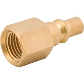Conector Pino Racord Rosca Fêmea 1/4" Npt Latão Polido Para Ar Comprimido - Peça - Vonder