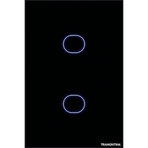 Interruptor Touch Smart Tramontina Preto 2 Canais Tramontina