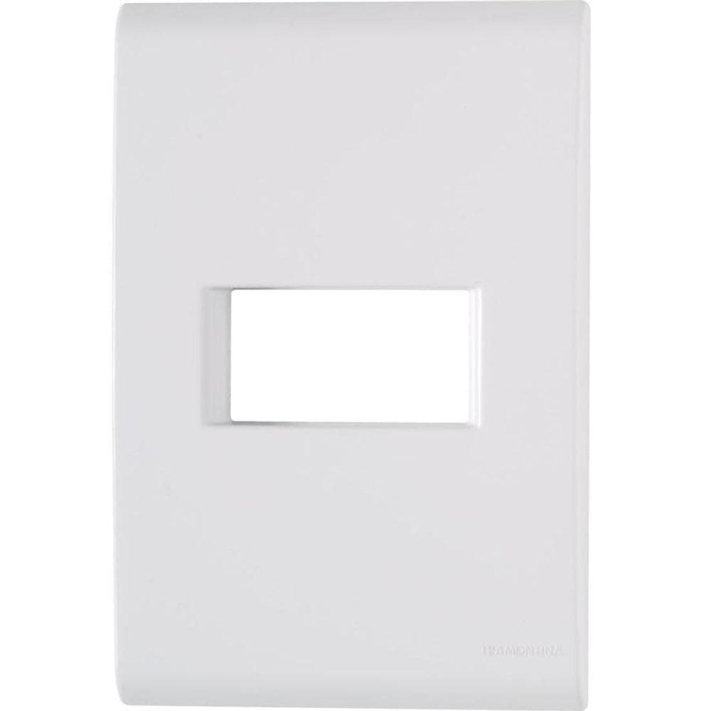 Placa 1 Posto Horizontal 4 X 2 Tramontina Liz Branca - Tramontina