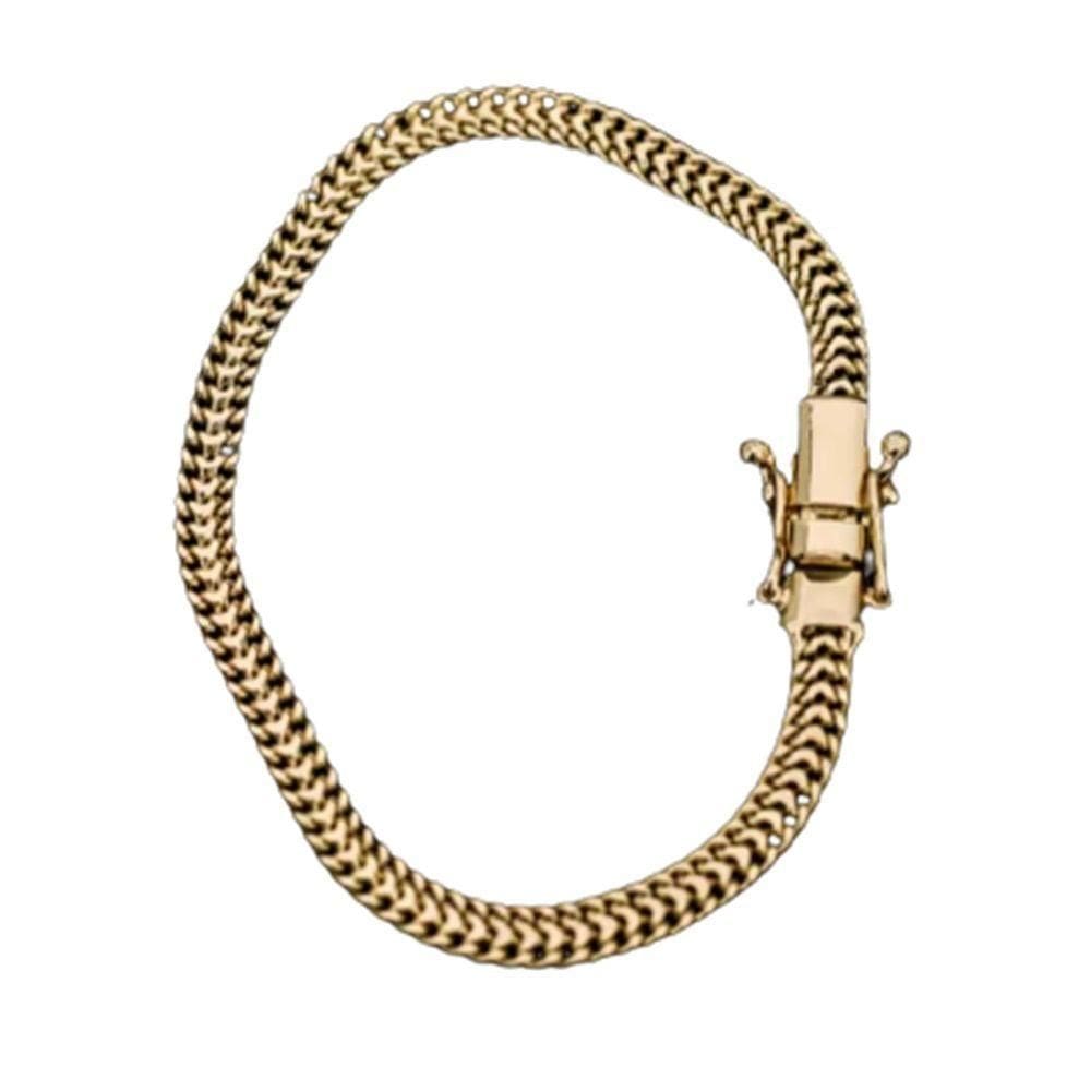 Pulseira Grumet Lacraia Fecho Trava Duplo 5mm Moeda Antiga. - Acabamento com Alta Qualidade