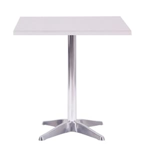 Mesa Delta 76,50 cm (Altura) com Tampo em MDP Quadrado 60 cm Branco