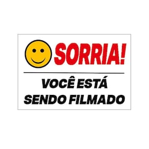 Placa De Aluminio "sorria Voce Esta Sendo Filmado" 10x15