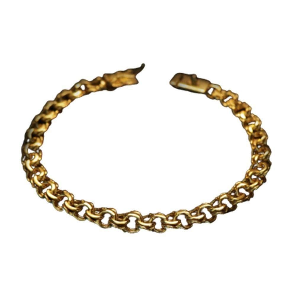 Pulseira 8mm Friso De Moeda Antiga Design Moderno