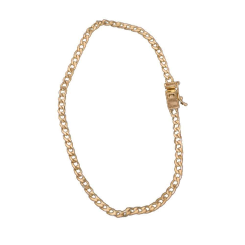 Pulseira Que Nao Enferruja Fecho Lateral De Moeda Antiga 3mm. - Acabamento com Alta Qualidade