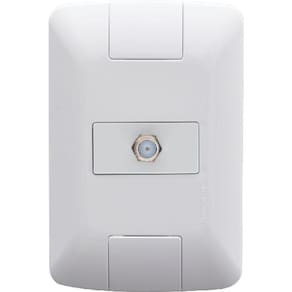 Conjunto Placa Com Tomada Tv Sat Aria Branca - Tramontina
