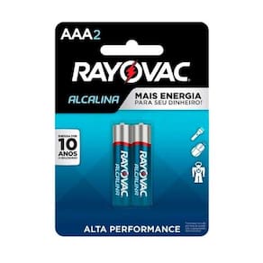 Pilha Alcalina Aaa2 Rayovac Cartela Com 02 Unidades [f108]