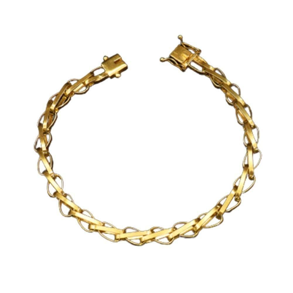 Pulseira Tijolinho Balao 8mm Moeda Antiga
