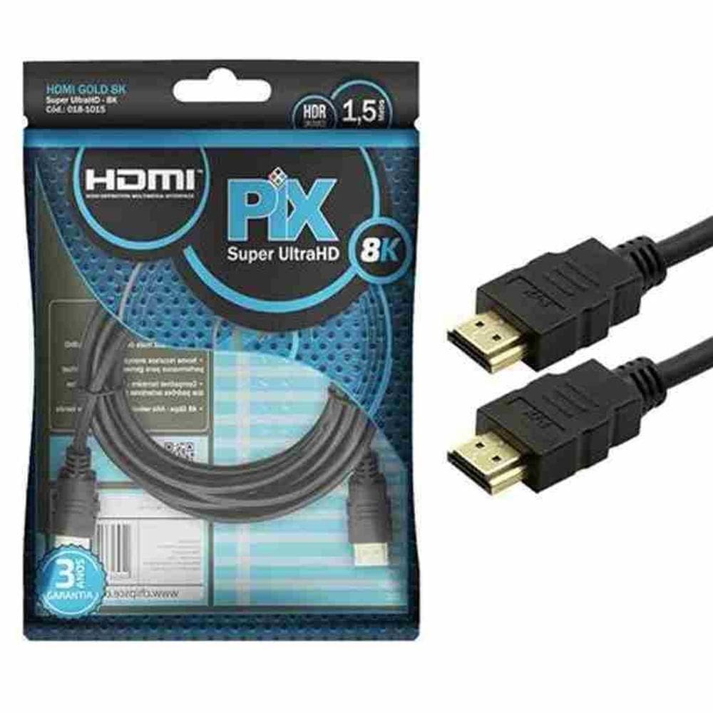 Cabo Hdmi Classic 2 1 8K Hdr 1 5 Metros 19P Pix 018 1015 Bag