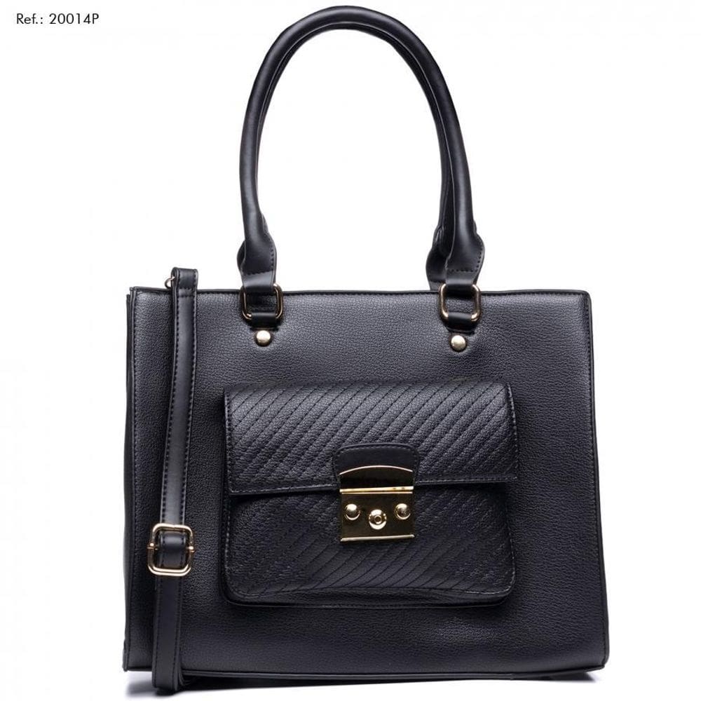 Bolsa Grande Feminina Napa Preta