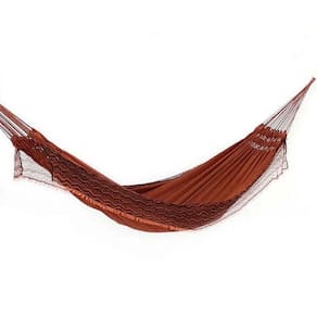 Rede De Dormir Jeans Life Laranja Com Preto