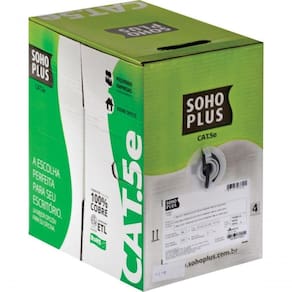 Cabo Lan U-utp Cat.5e 24awg Cmx 305m Preto 23200100