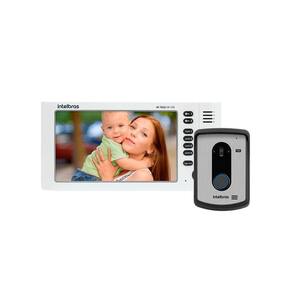 Kit Videoporteiro Intelbras Iv 7010 Hf Hd Branco Interfone Com Câmera Hd