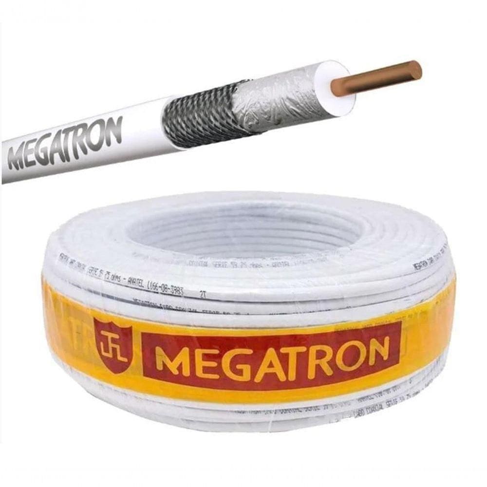 Cabo Coaxial Rgc-59 95% 100m Branco
