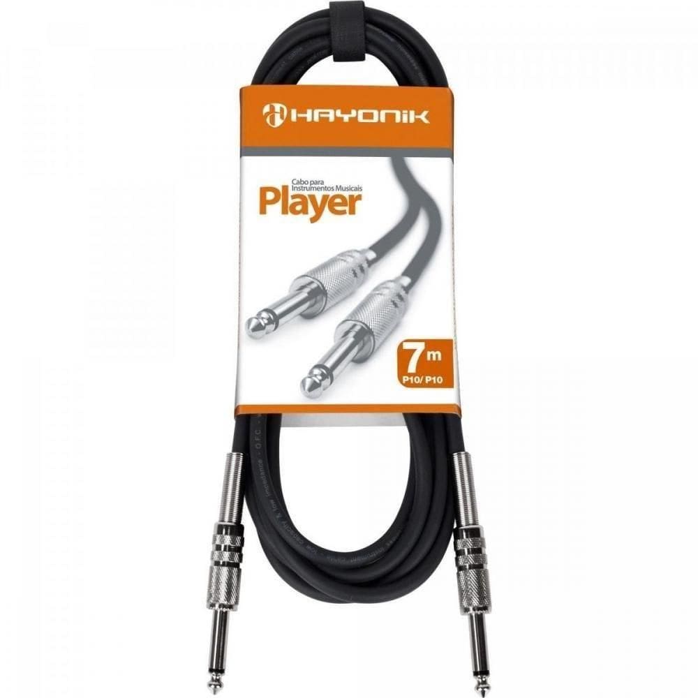 Cabo Para Instrumento Hayonik Player P10Xp10 7 Metros Preto