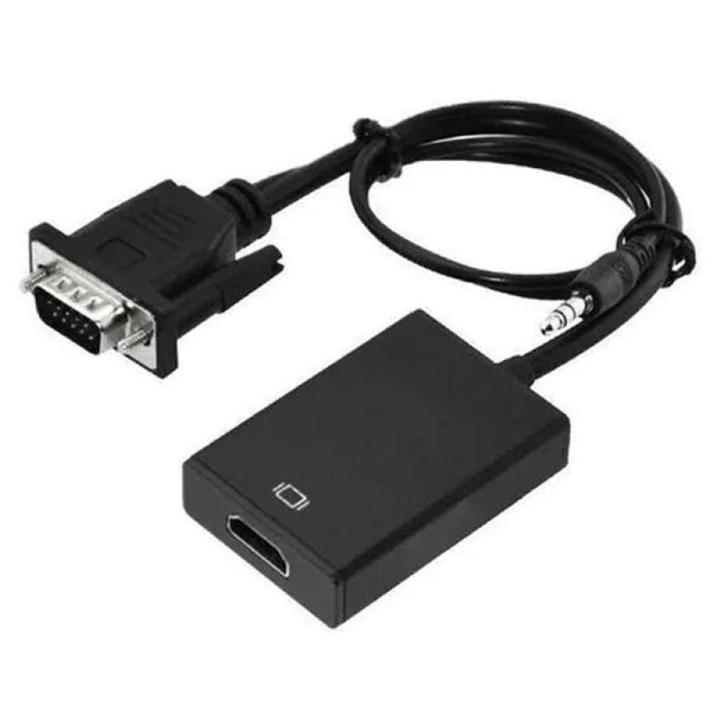 Cabo Conversor Hdmi Femea Para Vga Macho 24cm Audio