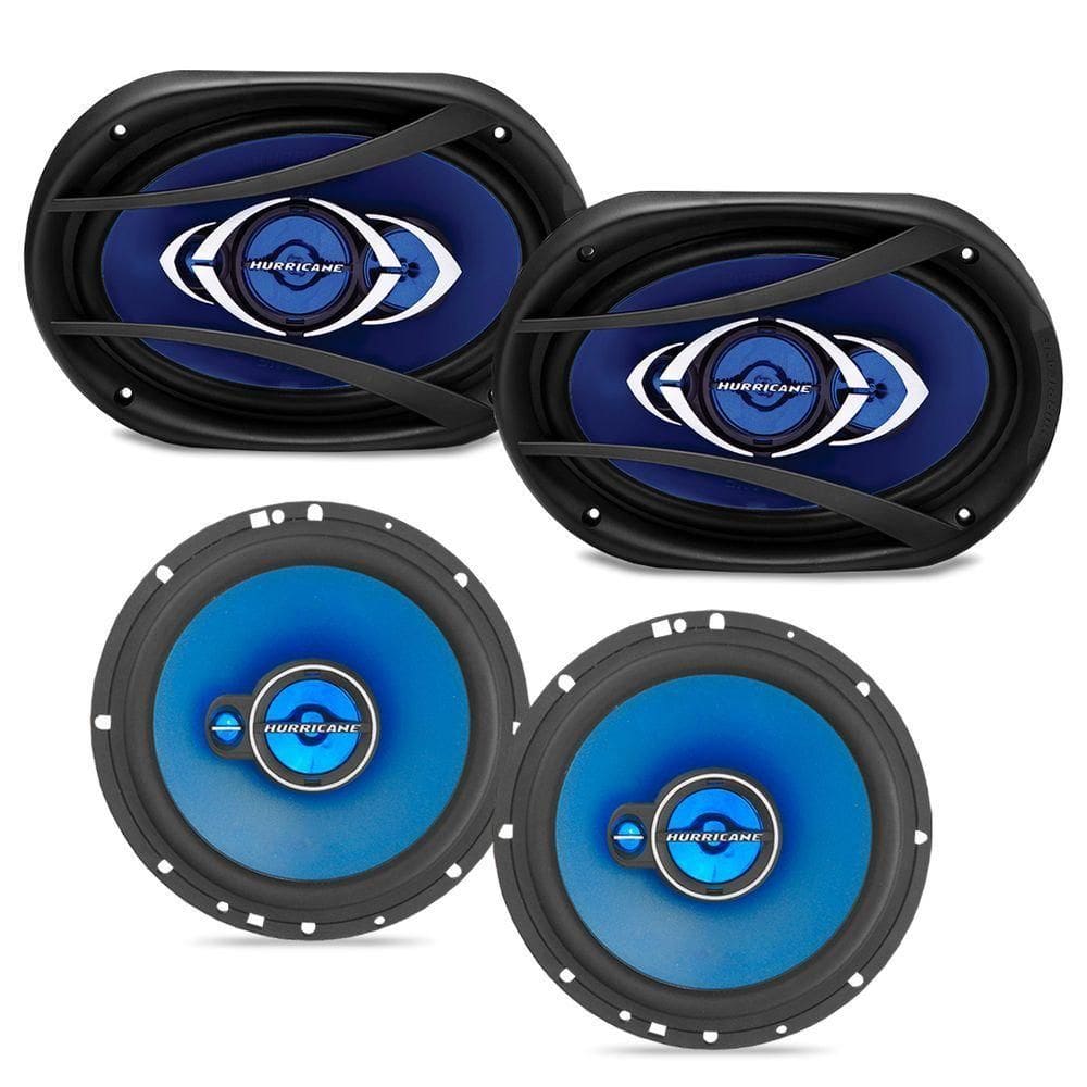Alto Falante Kit Fácil 6x9 Pol + 6 Pol 280w Rms Linha Class Hurricane