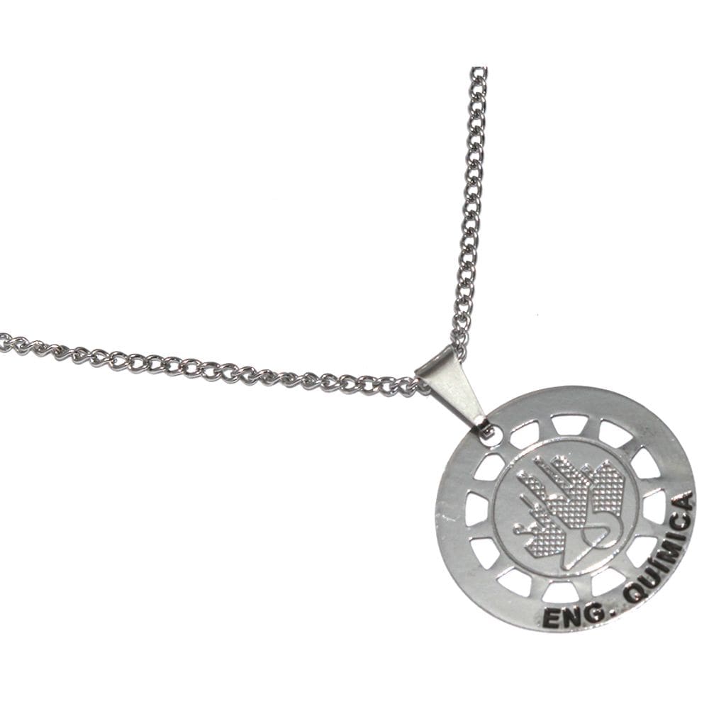 Colar Cordão Profissão Engenharia Química Aço Inox
