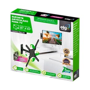 Suporte Full 40 Parede Articulado Para Tv 26 A 55" Elg Preto