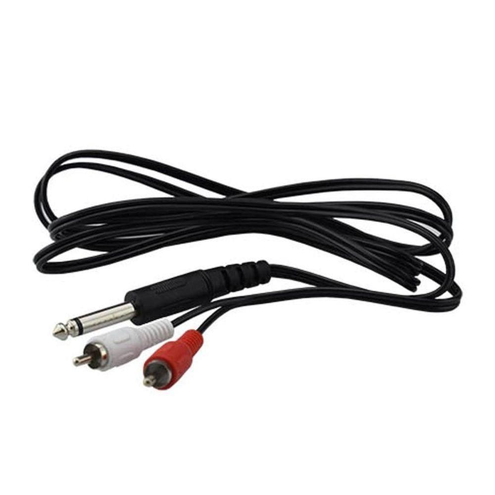 Cabo P10 Macho Mono Para 2 X Plug Rca Macho 1,8m