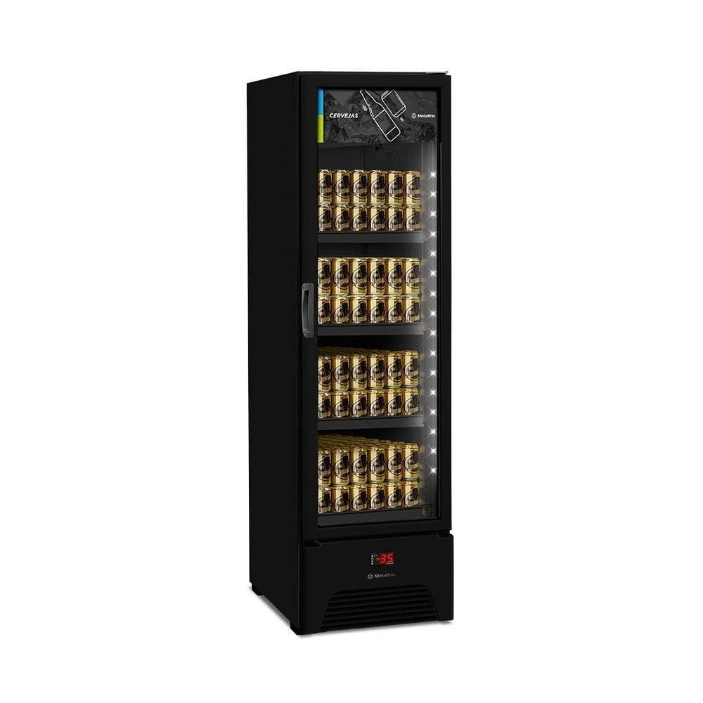 Cervejeira Expositor Vertical Porta De Vidro 293 Litros Vn28rh All Black 220v - Metalfrio 220v