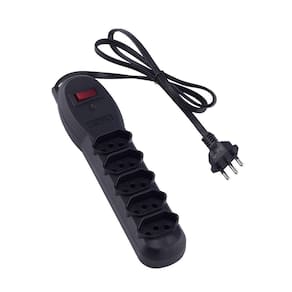 Filtro De Linha Force Line Slim Bivolt 5 Tomadas sofisticado na cor Preto