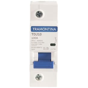 Minidisjuntor Tdj10ka 1 P 100 A Curva C Tramontina