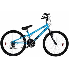 Bicicleta Aro24 21m. Masc Flash Cores Cairu - 311891 Azul Turquesa