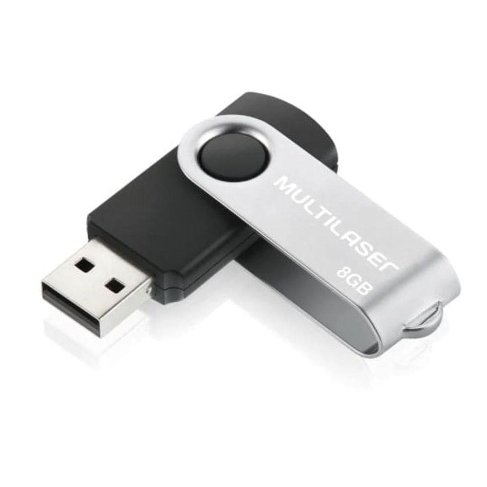 Pen Drive Usb 2.0 - Twist - 8 Gb - Multilaser