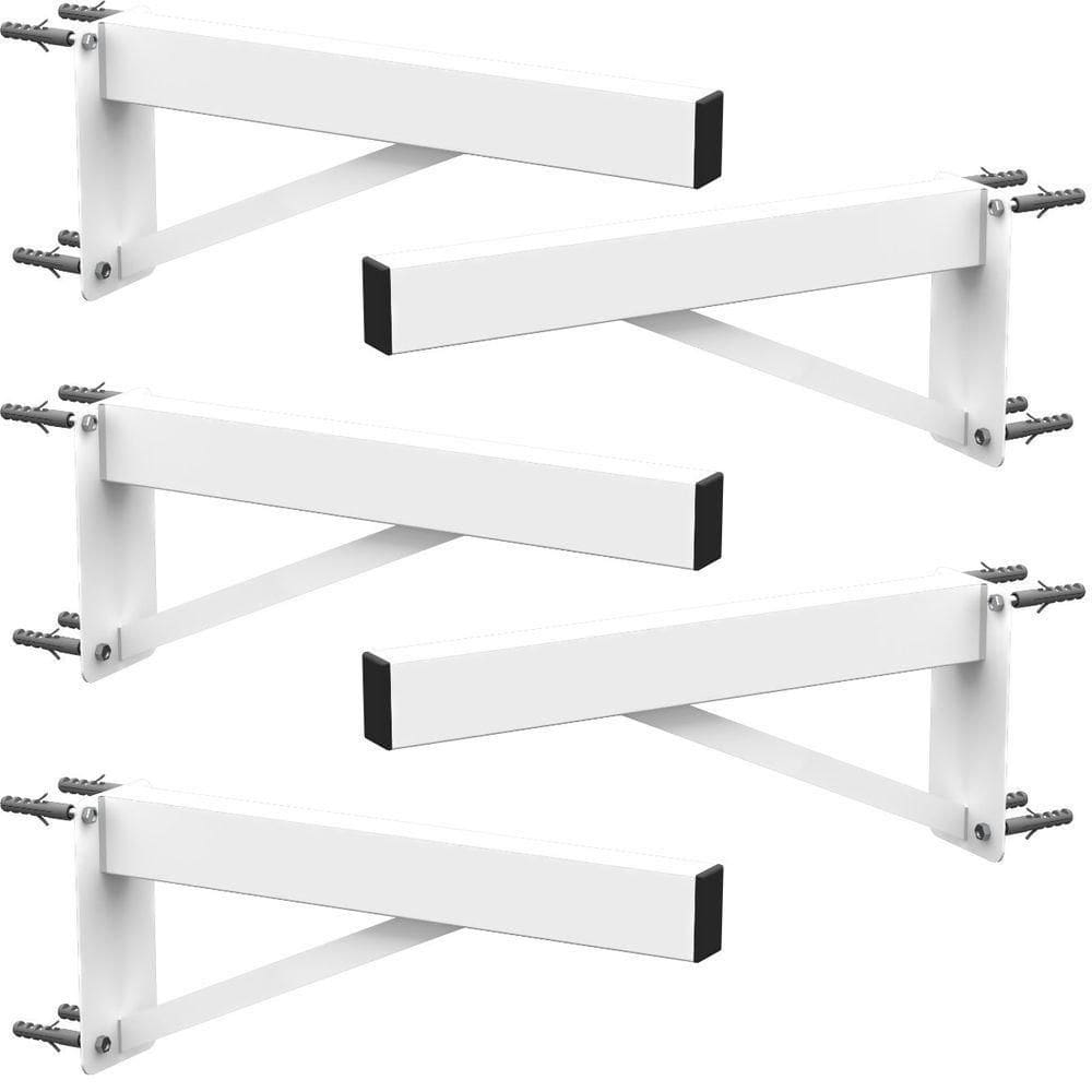 5 Suportes Pia Parafusar Bancada Aparador 30 Cm Branco