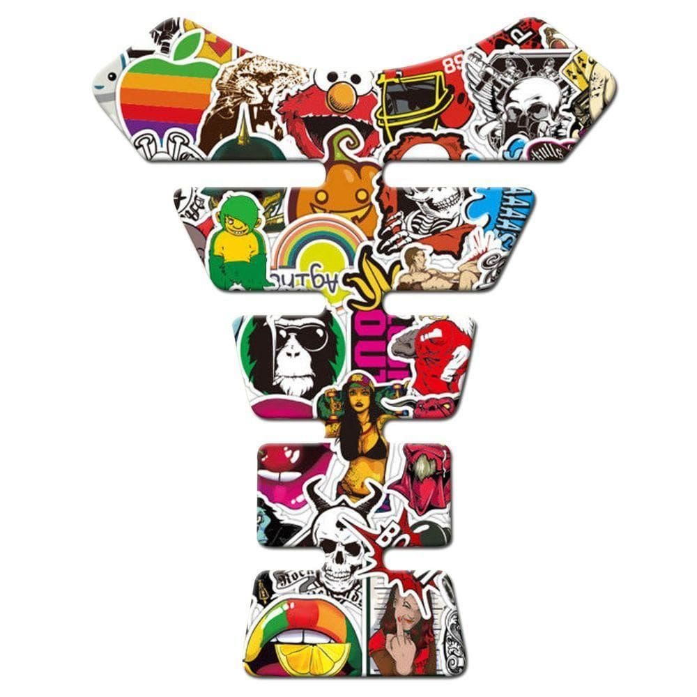 Protetor De Tanque Universal Sticker Bomb Tank Pad Adesivo Resinado