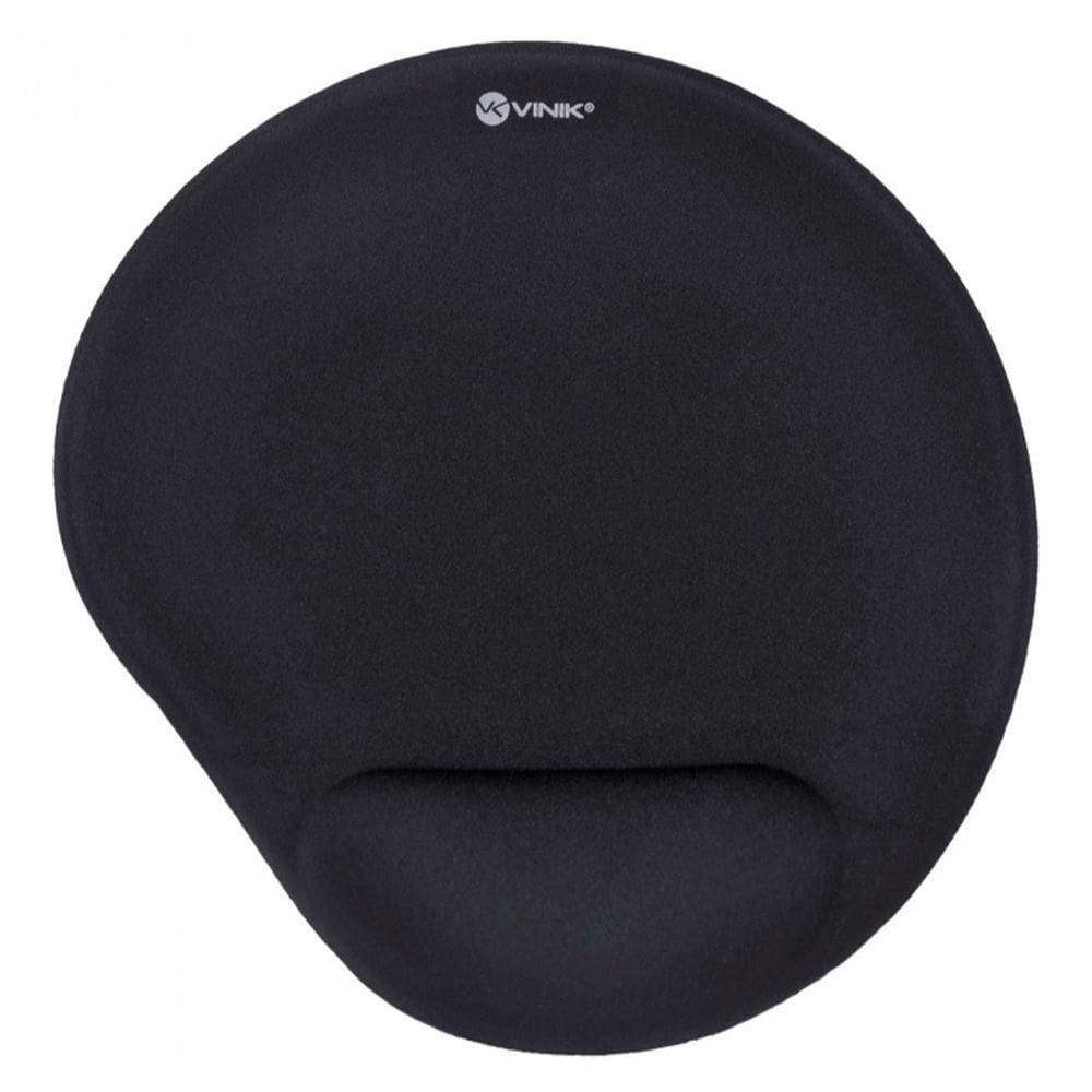 Mouse Pad Vinik Mpg-10p, Ergonômico, Apoio De Pulso Em Gel, Base Emborrachada, 220x245mm, Preto