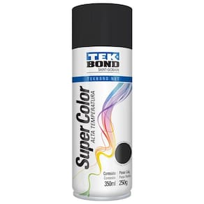 Tinta Spray Alta Temperatura Preto Fosco 350ml Tek Bond