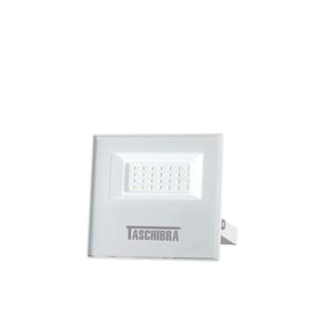Refletor Tr Led 30w Slim Branco - Taschibra 3000k (amarela)