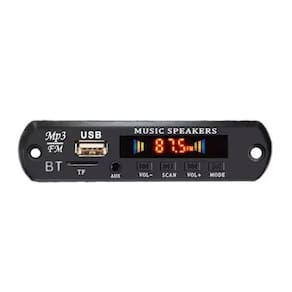 Placa Mp3 Player Usb Tf Fm Aux Cx Amplificadas 12V Bluetooth