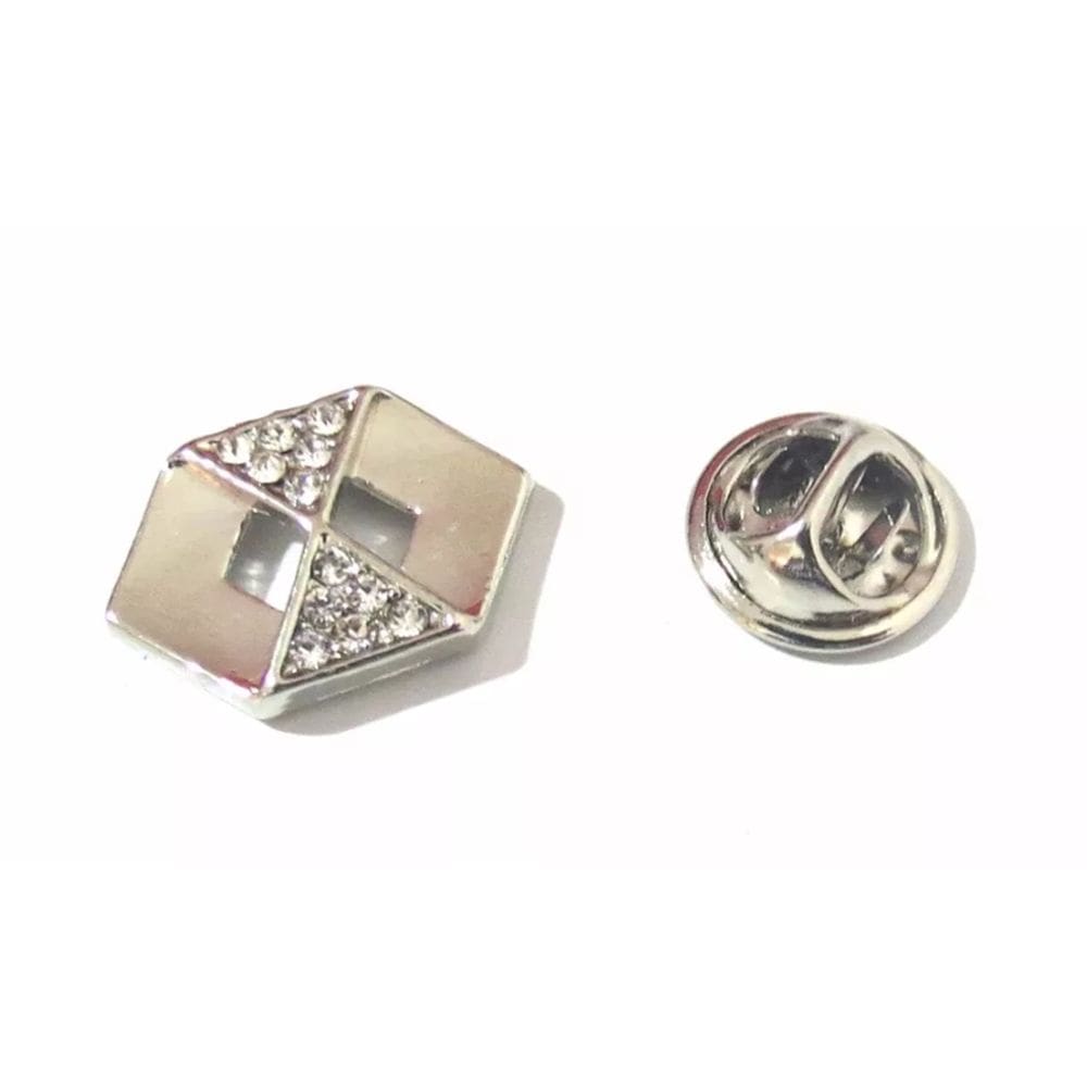 Broche Administração Adm Strass Folheado Níquel
