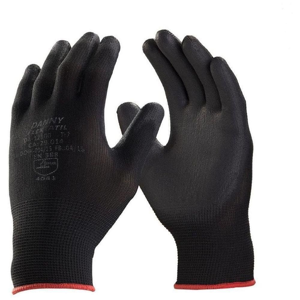 Luva Flextactil Tricotada Nylon Preta A \"m\" - Danny