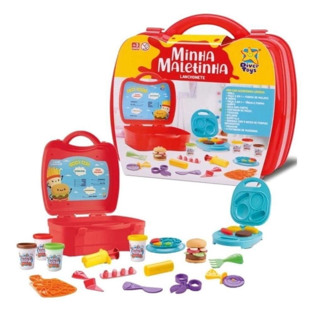 Playset Massinha De Modelar - Minha Maletinha Lanchonete - Divertoys