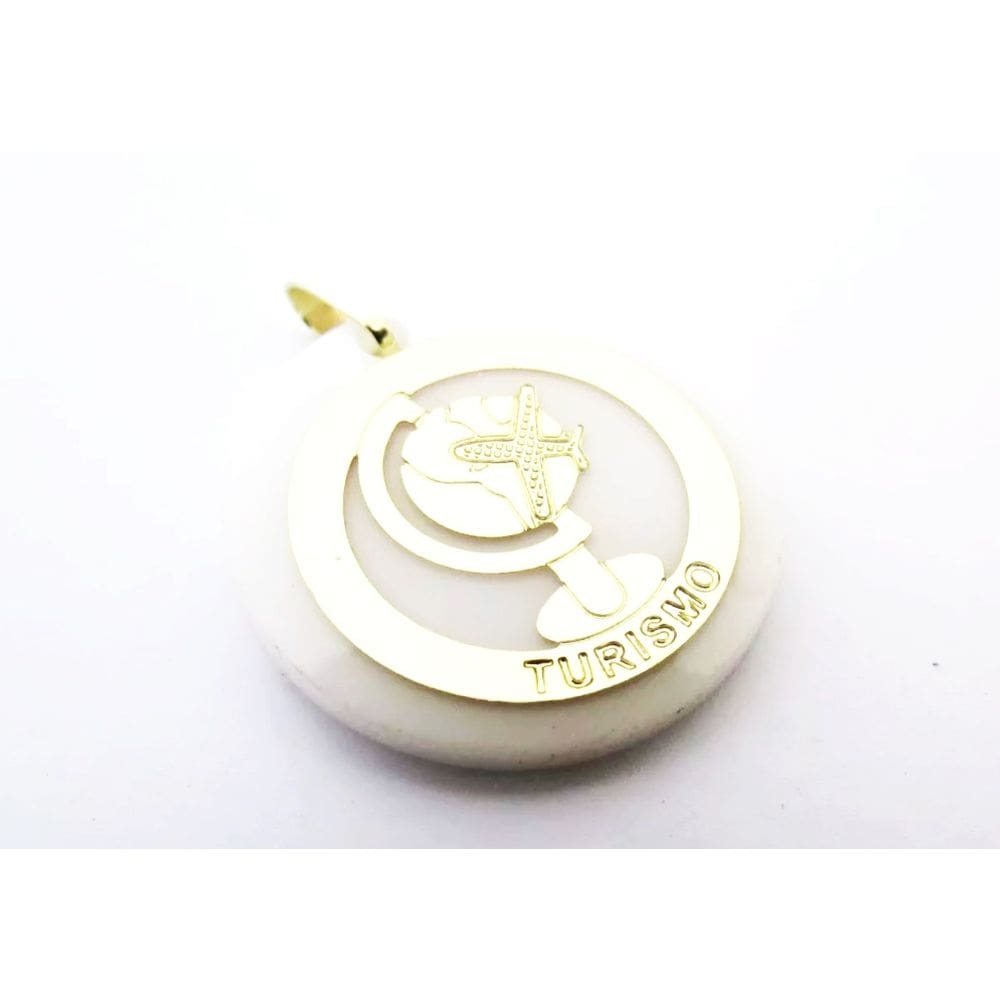 Pingente Turismo Viagem Folheado A Ouro 18k