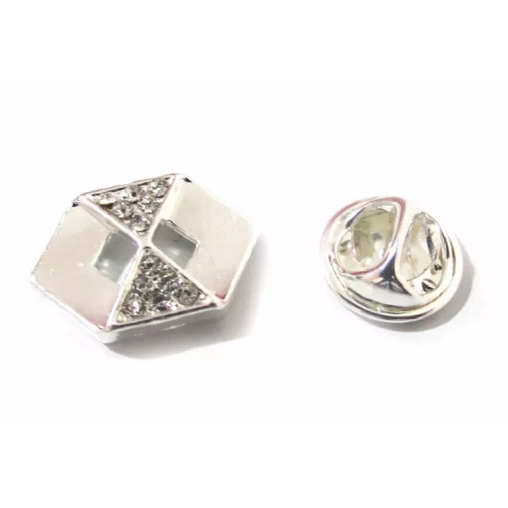 Broche Administração Com Strass Folheado A Prata