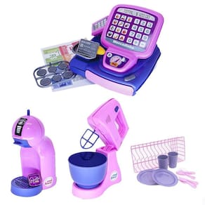 Kit Prato Copo Expresso Cafeteira Bolo Brinquedo Menina 25P