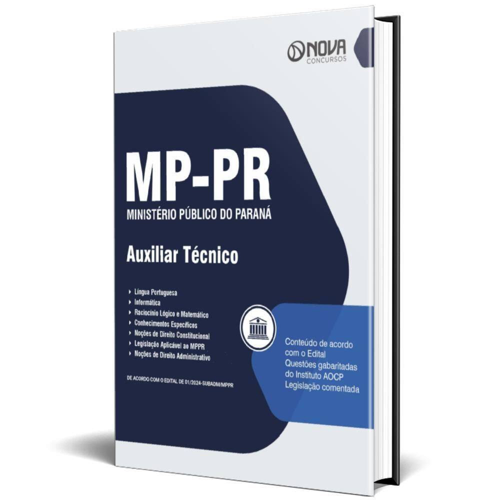 Apostila Concurso Mp Pr 2024 - Auxiliar Técnico