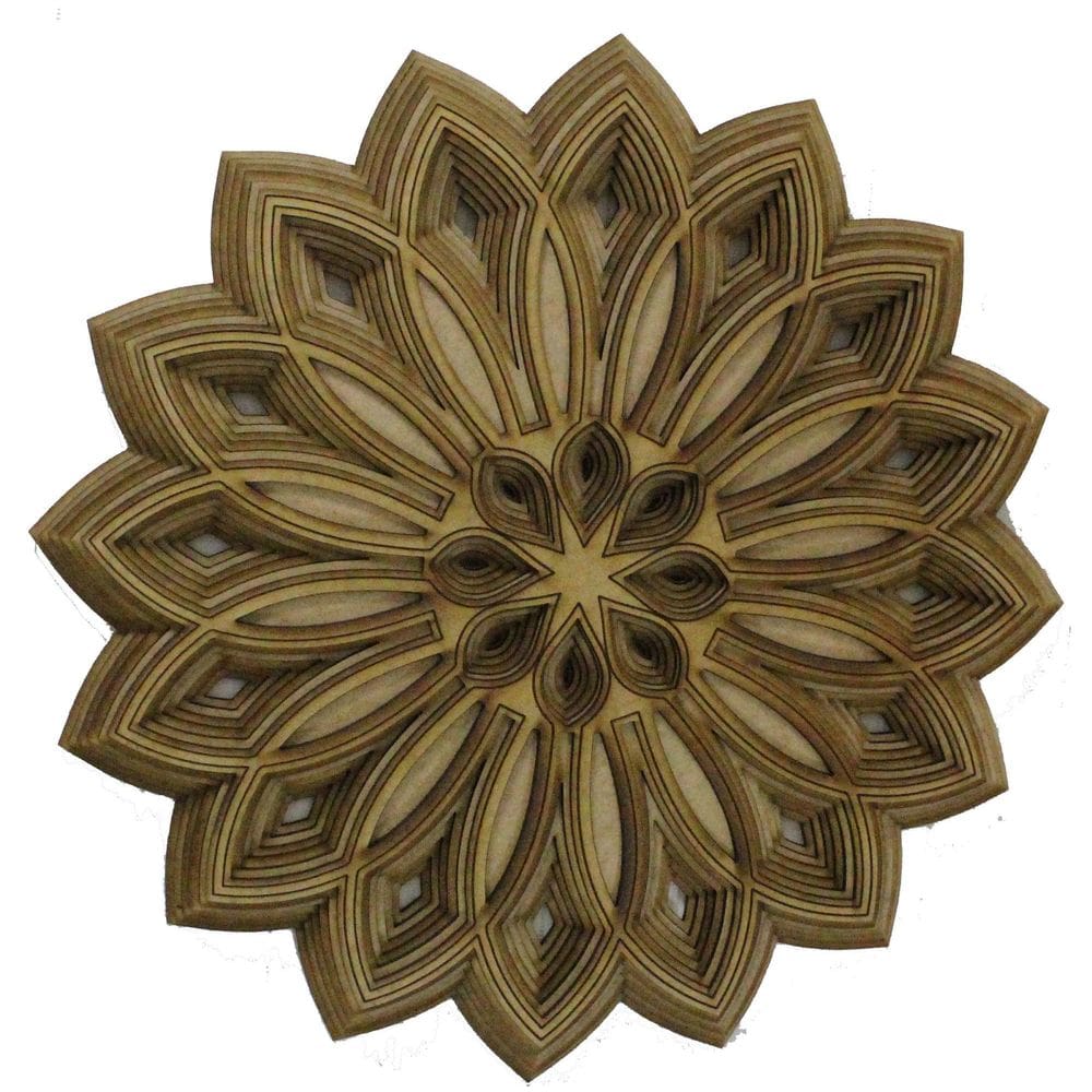 Mandala Decorativa Ambiente Sala Quarto Marrom 45X45 38116