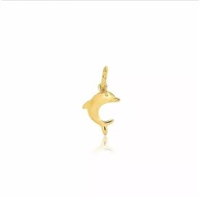 Pingente Delicado Golfinho Folheado Ouro 18k