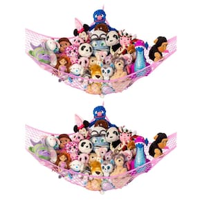 Rede de bichos de pelúcia Lilly`s Love Corner Hanging Pink, pacote com 2