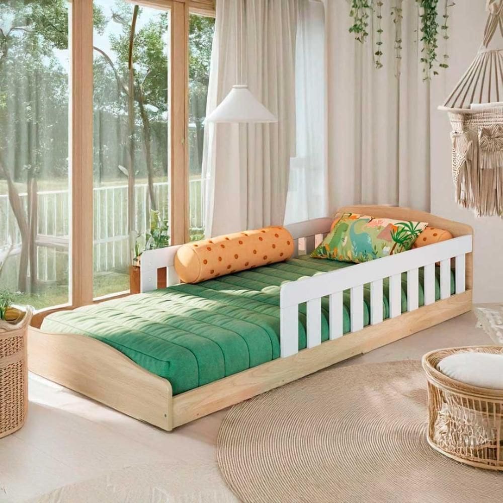 Cama Solteiro Com Colchão Castor Montessoriana Infantil Shop JM