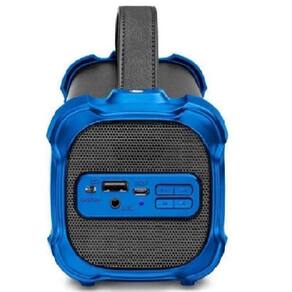 Caixa De Som Multilaser Bazooka Sp350 Azul E Prata